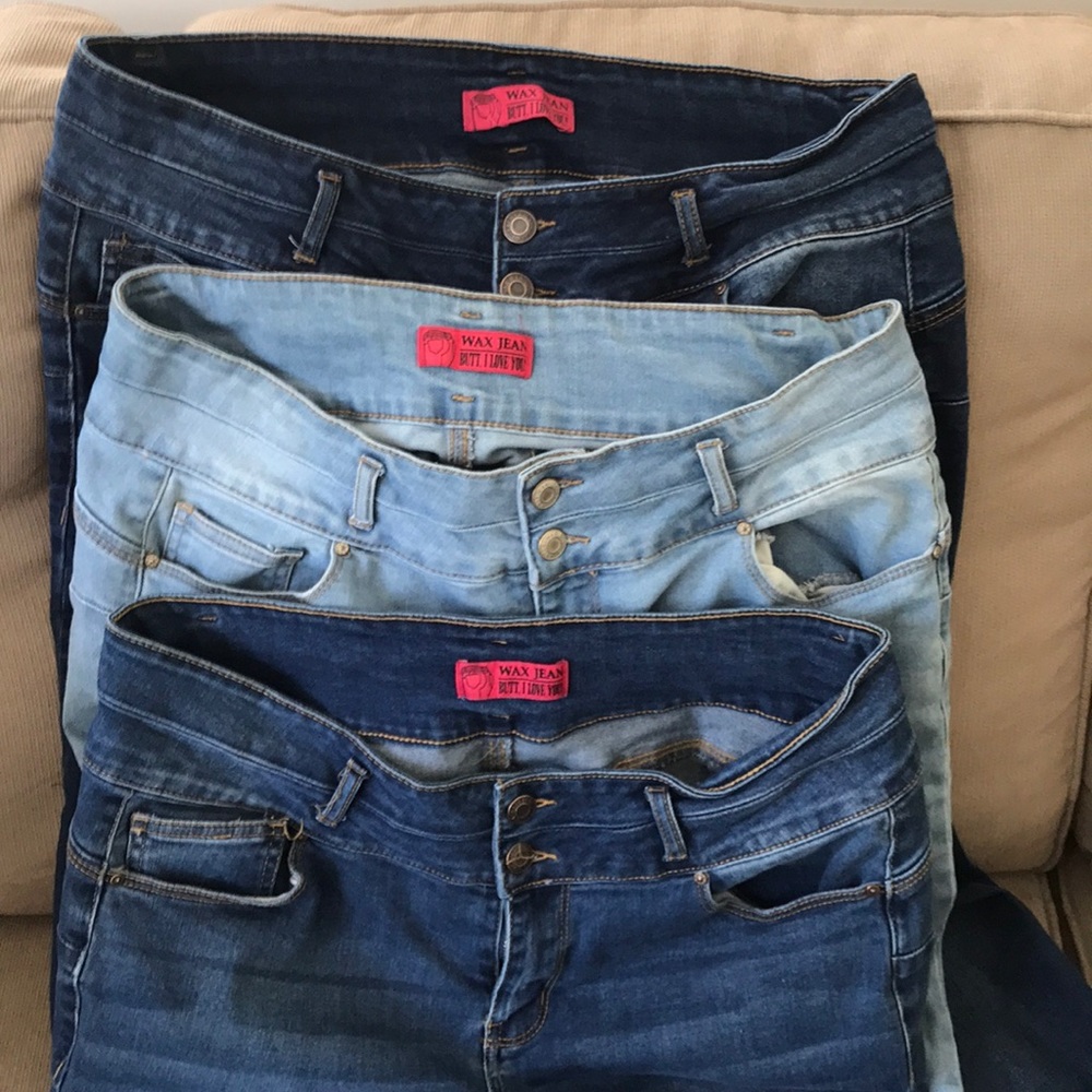 Jean Bundle Thee Pair!! Wax Jean ButtI Love You!